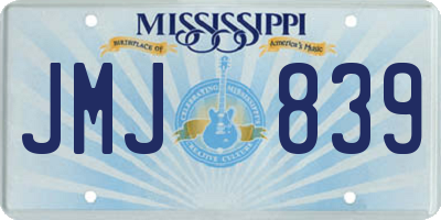 MS license plate JMJ839
