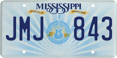 MS license plate JMJ843