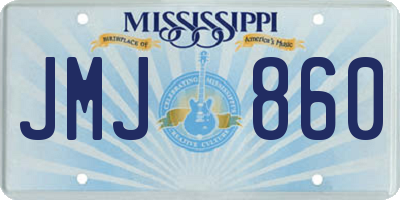 MS license plate JMJ860