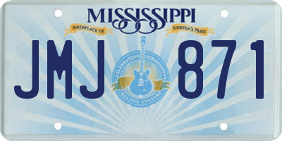 MS license plate JMJ871