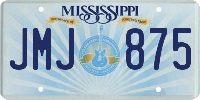 MS license plate JMJ875