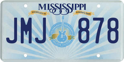 MS license plate JMJ878