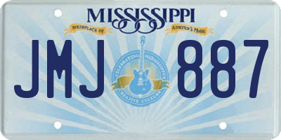 MS license plate JMJ887