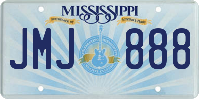MS license plate JMJ888