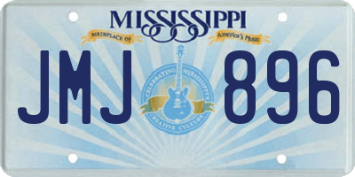MS license plate JMJ896