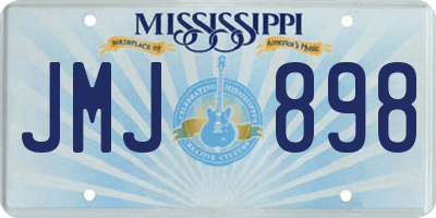 MS license plate JMJ898