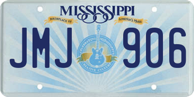 MS license plate JMJ906