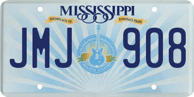 MS license plate JMJ908