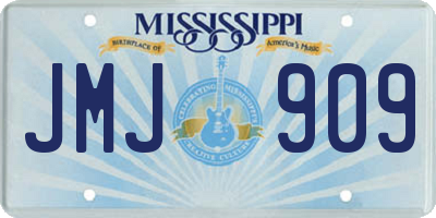 MS license plate JMJ909