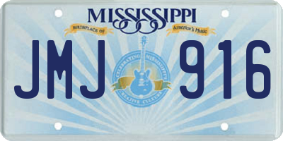 MS license plate JMJ916