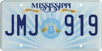 MS license plate JMJ919