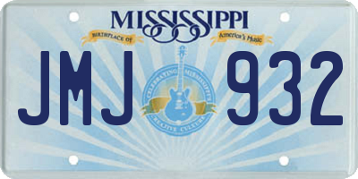 MS license plate JMJ932
