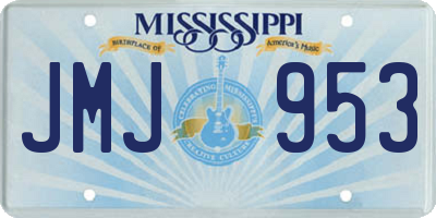 MS license plate JMJ953