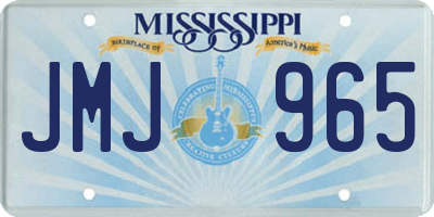 MS license plate JMJ965