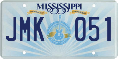 MS license plate JMK051