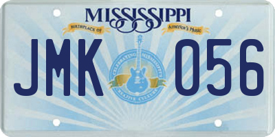 MS license plate JMK056