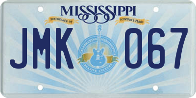 MS license plate JMK067