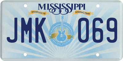 MS license plate JMK069
