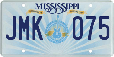 MS license plate JMK075