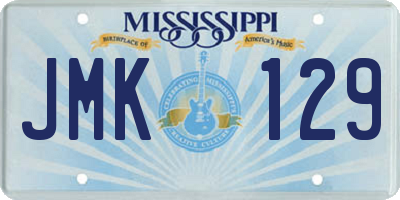 MS license plate JMK129