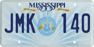 MS license plate JMK140