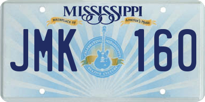 MS license plate JMK160