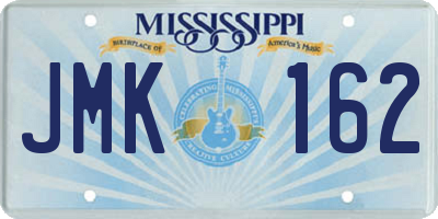 MS license plate JMK162
