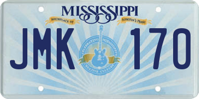 MS license plate JMK170