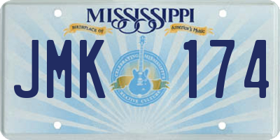 MS license plate JMK174