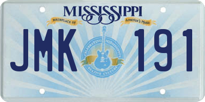 MS license plate JMK191