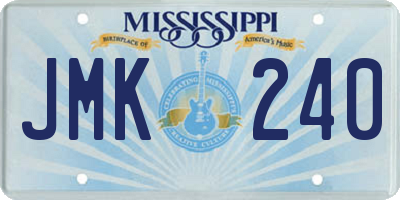 MS license plate JMK240
