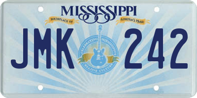 MS license plate JMK242