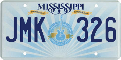 MS license plate JMK326