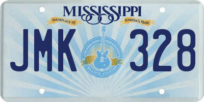 MS license plate JMK328