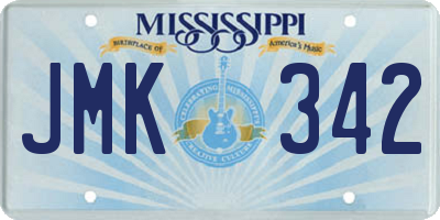 MS license plate JMK342