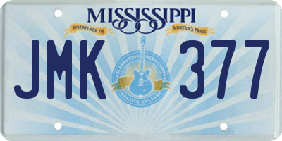 MS license plate JMK377