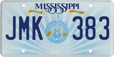 MS license plate JMK383