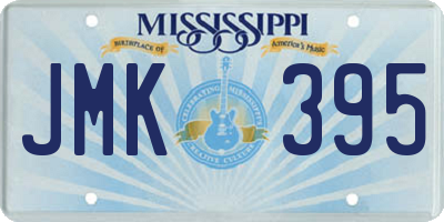 MS license plate JMK395