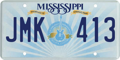 MS license plate JMK413
