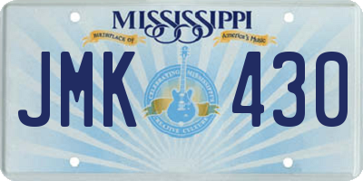 MS license plate JMK430