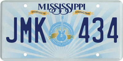 MS license plate JMK434