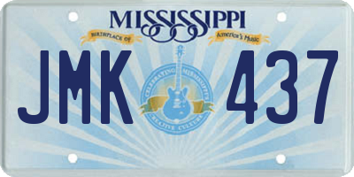 MS license plate JMK437