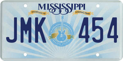 MS license plate JMK454