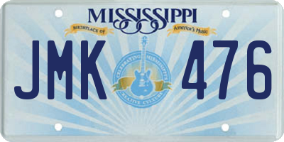 MS license plate JMK476