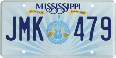 MS license plate JMK479