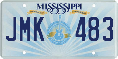 MS license plate JMK483