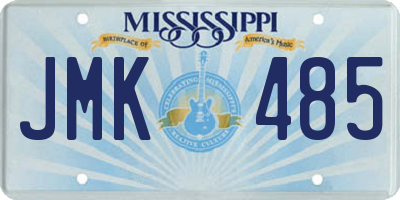 MS license plate JMK485