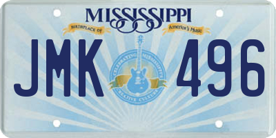 MS license plate JMK496