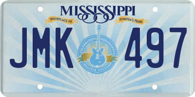 MS license plate JMK497