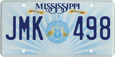 MS license plate JMK498